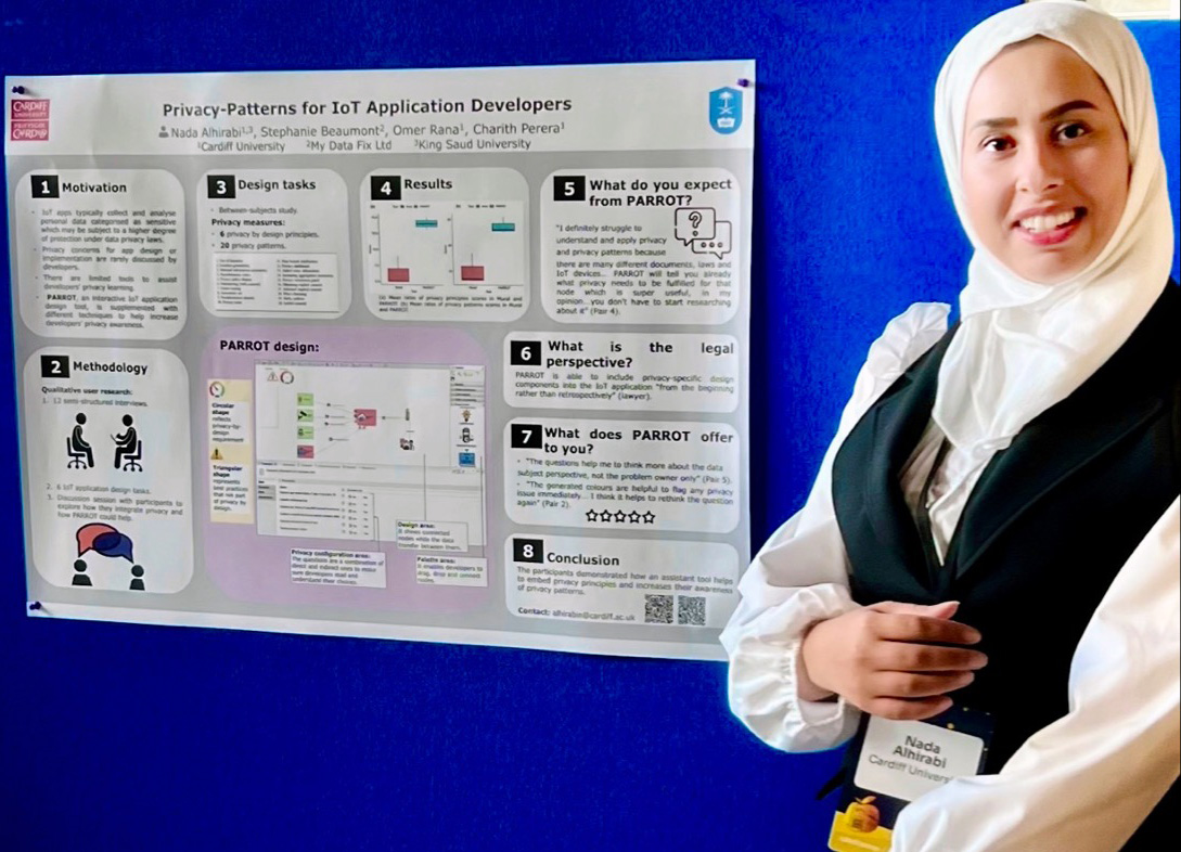 Nada Alhirabi presenting at Ubicomp 2022