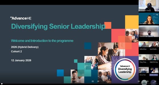 Advance HE Diversifying Leadership cohort group photo