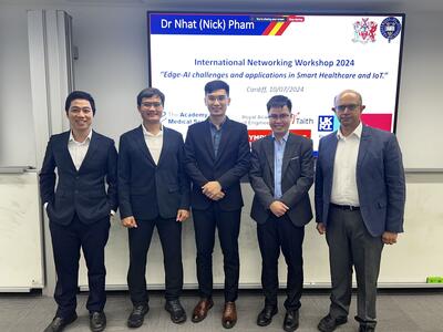 Edge-AI workshop group photo at Cardiff University