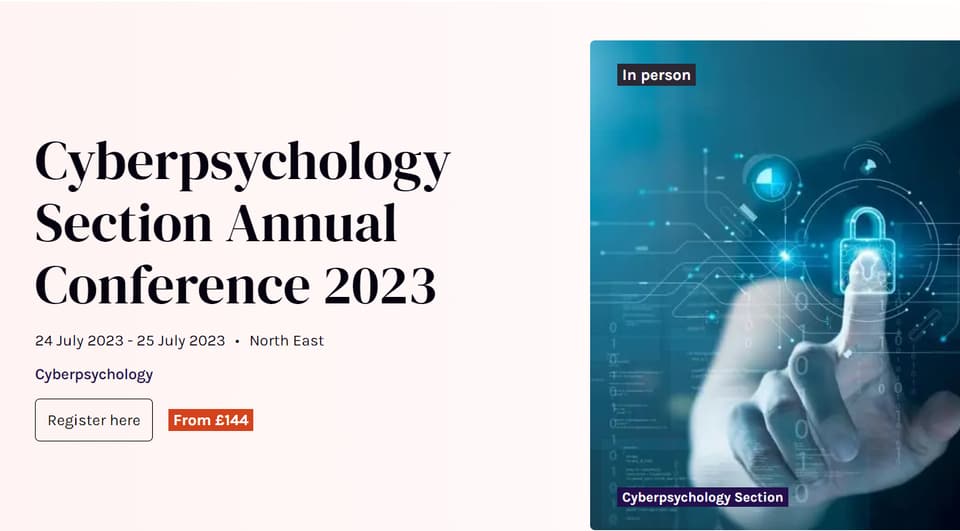 Cyberpsychology Section Annual Conference poster