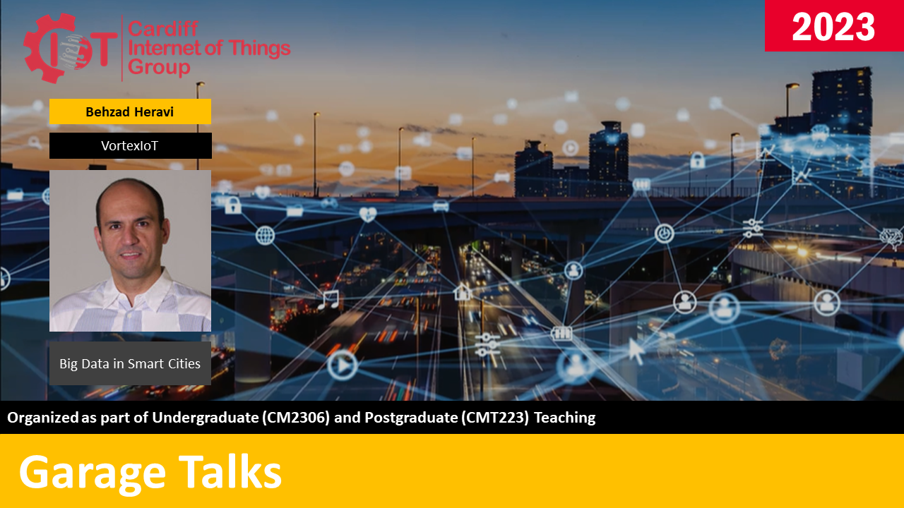 Behzad Heravi presenting Big Data in Smart Cities